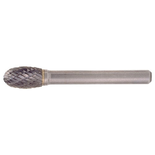 SE-5 Double Cut Solid Carbide Bur-Egg Shape - Exact Industrial Supply