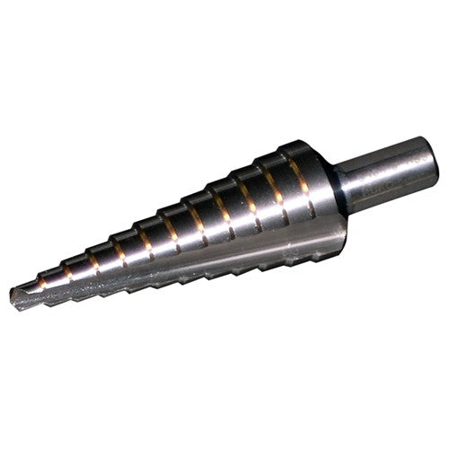 ‎1/4-3/4 × 1/16 RHC HSS 118 Degree Split Point Step Drill - Bright - Exact Industrial Supply