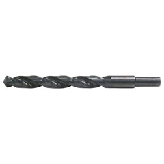 27/64 RHS / RHC HSS 118 Degree Radial Point General Purpose Jobber Length Drill - Steam Oxide - Exact Industrial Supply