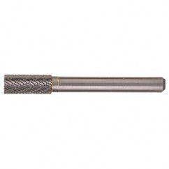 SB-5 Double Cut Solid Carbide Bur-Cylindrical with End Cut - Eagle Tool & Supply