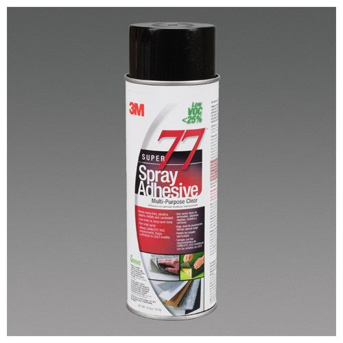 3M Super 77 CA Multipurpose Spray Adhesive Low VOC <25% Clear 24 fl oz Can (Net Wt 18.0 oz) - Eagle Tool & Supply