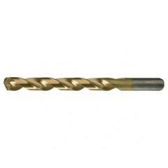 #12 RHS / RHC HSS-CO 8% (M42) 135 Degree Split Point Heavy Duty Cobalt Drill - TiN - Eagle Tool & Supply