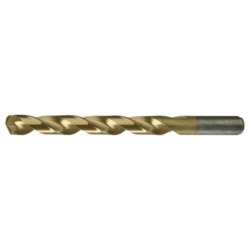 1/2 RHS / RHC HSS-CO 8% (M42) 135 Degree Split Point Heavy Duty Cobalt Drill - TiN - Exact Industrial Supply