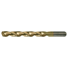 W RHS / RHC HSS-CO 8% (M42) 135 Degree Split Point Heavy Duty Cobalt Drill - TiN - Exact Industrial Supply