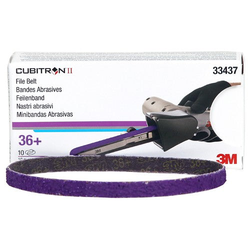 3M Cubitron II File Belt 33437 36+ 10 mm × 330 mm (3/8″ × 13″) - Eagle Tool & Supply