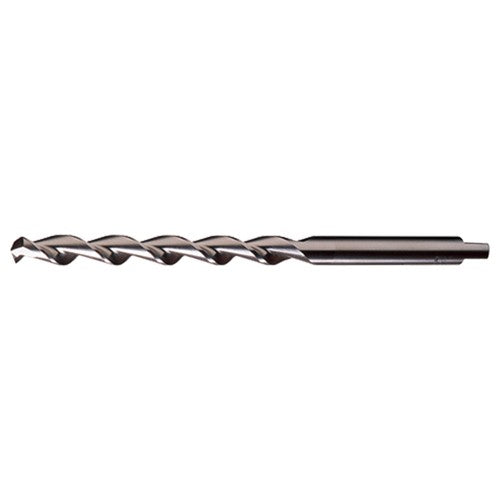 #25 RHS / RHC HSS 118 Degree Notched Point HSS Parabolic Taper Length Drill - Bright - Exact Industrial Supply