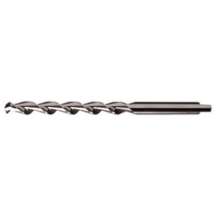 #25 RHS / RHC HSS 118 Degree Notched Point HSS Parabolic Taper Length Drill - Bright - Exact Industrial Supply