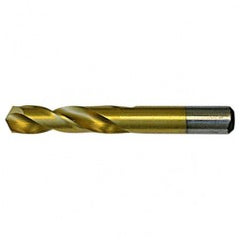 #48 RHS / RHC HSS 135 Degree Split Point Heavy Duty Screw Machine Drill - TiN - Eagle Tool & Supply