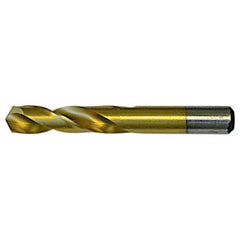 #46 RHS / RHC HSS 135 Degree Split Point Heavy Duty Screw Machine Drill - TiN - Exact Industrial Supply