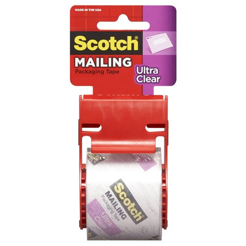 Scotch Ultra Clear Packaging Mailing Packaging Tape with dispenser 141L 1.88″ × 1000″ (48 mm × 25.4 m) - Eagle Tool & Supply