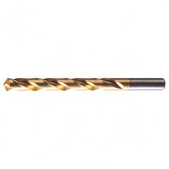 #27 RHS / RHC HSS 118 Degree Radial Point General Purpose Jobber Length Drill - TiN - Eagle Tool & Supply