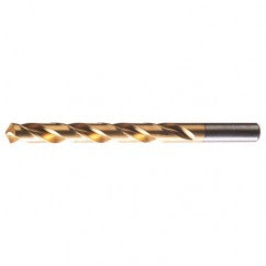 #36 RHS / RHC HSS 118 Degree Radial Point General Purpose Jobber Length Drill - TiN - Eagle Tool & Supply