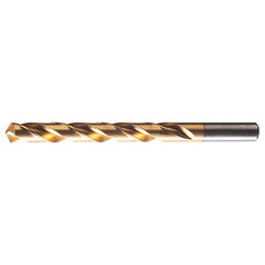 #3 RHS / RHC HSS 118 Degree Radial Point General Purpose Jobber Length Drill - TiN - Exact Industrial Supply