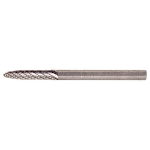 SF-3 Standard Cut Solid Carbide Bur-Round Nose Tree Shape - Exact Industrial Supply