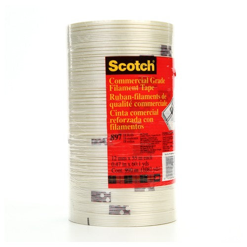 Scotch Filament Tape 897 Clear 12 mm × 55 m 5 mil - Eagle Tool & Supply