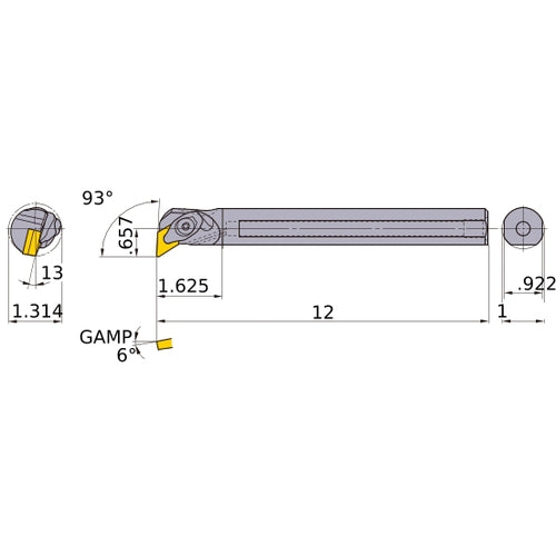 S-DDUNR-164-C BORING BAR