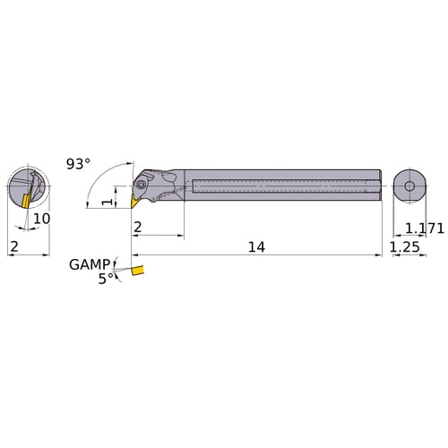 S-DVUNL-203-C BORING BAR