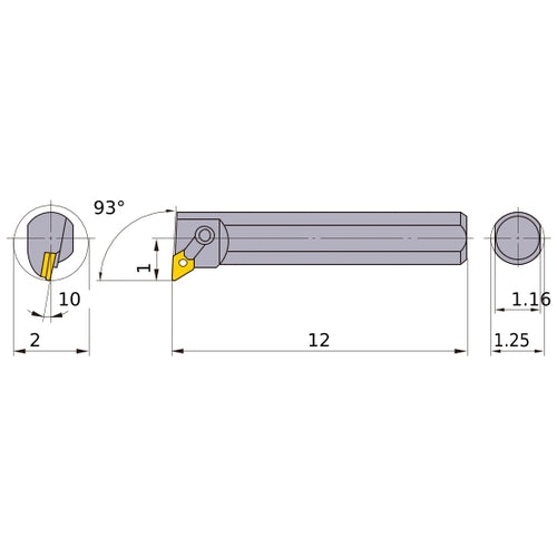 S-MDUNR-204 BORING BAR