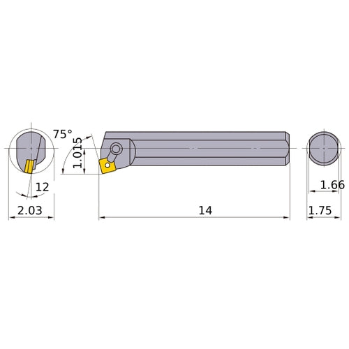 S-MSKNR-284 BORING BAR