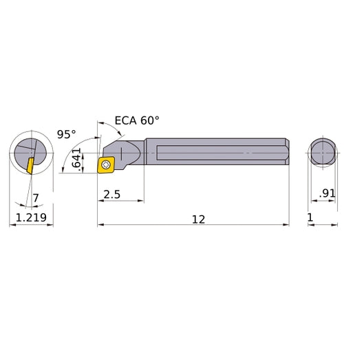 S-SCLCR-164 BORING BAR