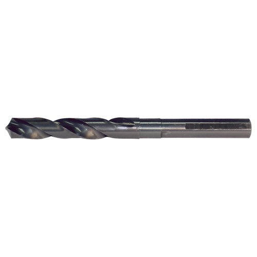 23.00mm RHS / RHC HSS 118 Degree Split Point Silver & Deming Reduced Shank Drill - Steam Oxide - Exact Industrial Supply