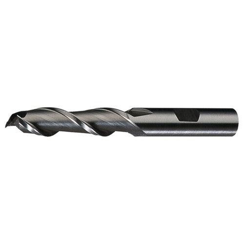 ‎1/4″ × 3/8″ × 5/8″ × 2-7/16″ RHS / RHC HSS HSS Single End 2-Flute Center Cutting High Helix Finishing End Mill - TiCN - Exact Industrial Supply