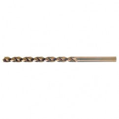 #1 RHS / RHC HSS-CO 8% (M42) 135 Degree Split Point Q-Cobalt Wide Land Parabolic Taper Length Drill - Straw / Gold Oxide - Eagle Tool & Supply