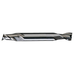 ‎1/32″ × 3/16″ x .0938″ × 2-1/4″ RHS / RHC HSS HSS Double End 2-Flute Center Cutting Finishing End Mill - Bright