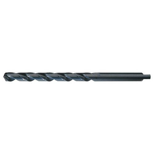 39/64 RHS / RHC HSS 118 Degree Radial Point Automotive Tanged Shank Style Taper Length Drill - Steam Oxide - Exact Industrial Supply