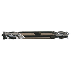 ‎23/64″ × 3/8″ × 3/4″ × 3-1/2″ RHS / RHC HSS-CO 8% (M42) Cobalt Double End 4-Flute Center Cutting Finishing End Mill - TiCN - Exact Industrial Supply