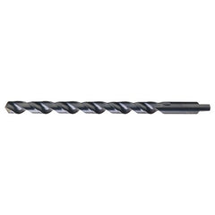 1/4-E RHS / RHC HSS 118 Degree Notched Point Heavy Duty Taper Length with Automotive Tanged Shank Drill - Steam Oxide - Exact Industrial Supply
