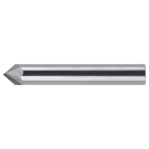‎3/8″ × 3/8″ × 2-1/2″ STR / RHC Solid Carbide 2-Flute Single End Chamfer Tool - Bright - Exact Industrial Supply