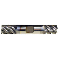 1/2″ × 1/2″ × 5/8″ × 3″ RHS / RHC Solid Carbide 5-Flute High-Performance End Mill - Bright - Exact Industrial Supply