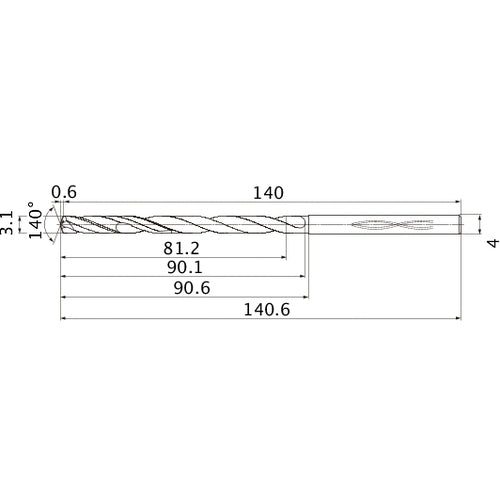 MHS0310L090B CARB DRILL