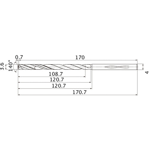 MHS0360L120B CARB DRILL
