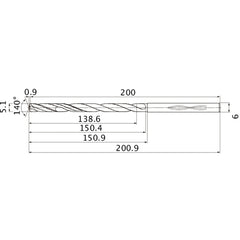 MHS0510L150B CARB DRILL
