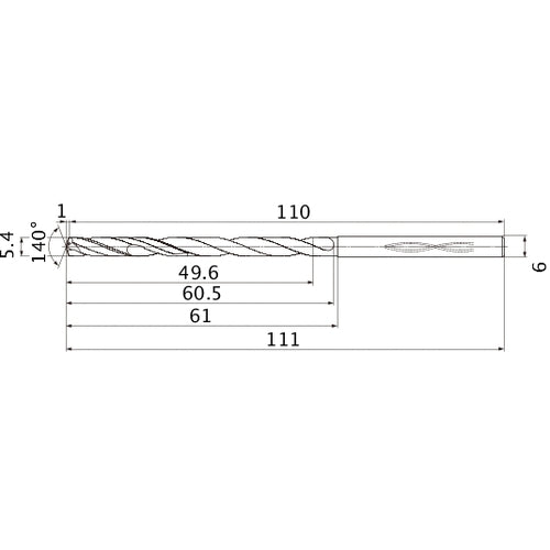 MHS0540L060B CARB DRILL