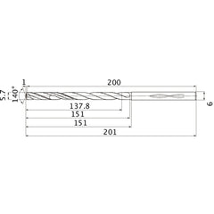 MHS0570L150B CARB DRILL