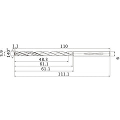 MHS0590L060B CARB DRILL