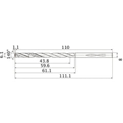MHS0610L060B CARB DRILL