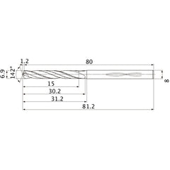 MHS0690L030B CARB DRILL