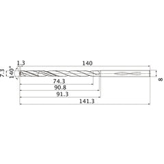 MHS0730L090B CARB DRILL