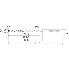 MHS0770L150B CARB DRILL
