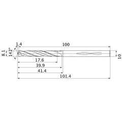 MHS0810L040B CARB DRILL