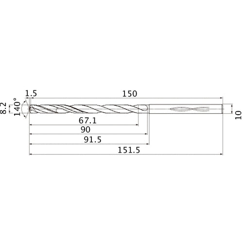 MHS0820L090B CARB DRILL