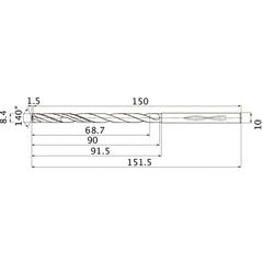 MHS0840L090B CARB DRILL