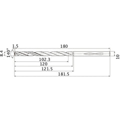 MHS0840L120B CARB DRILL