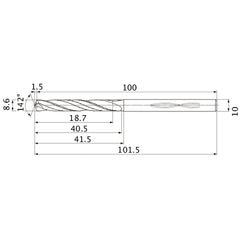 MHS0860L040B CARB DRILL