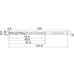 MHS0860L090B CARB DRILL