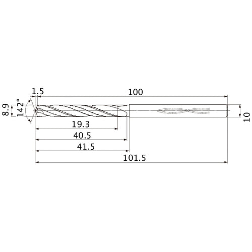 MHS0890L040B CARB DRILL